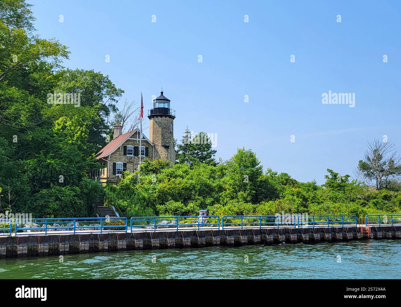 Phare, White River Light, Whitehall, Michigan - Image de stock capturée avec un smartphone