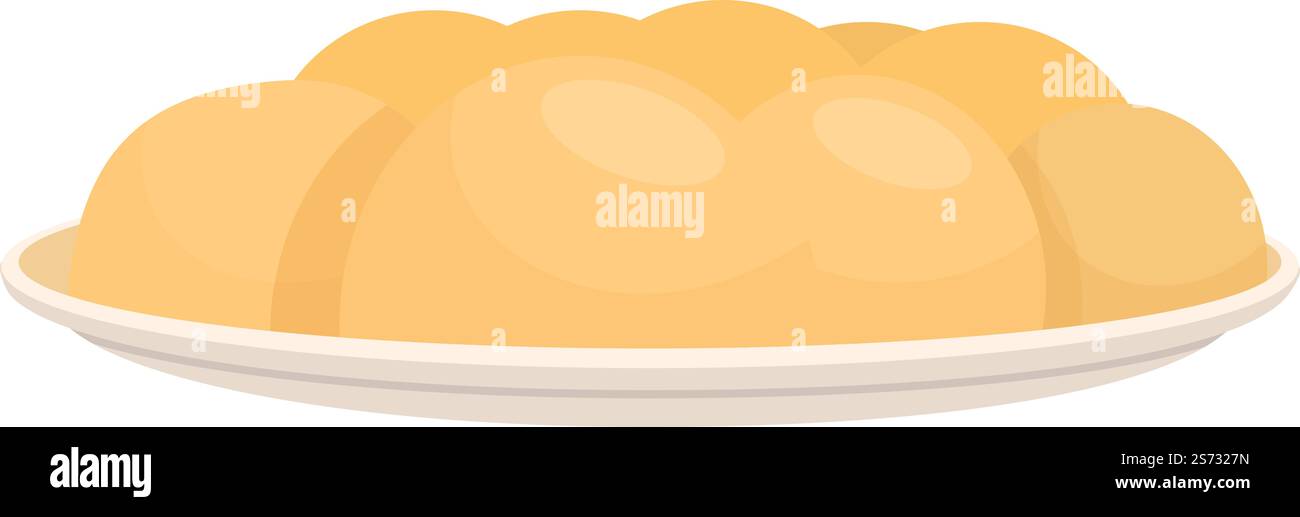 Vecteur de dessin animé d'icône de tarte cuite. Plat brésilien. Assiette bol. Vecteur de dessin animé d'icône de tarte cuite. Plat brésilien Illustration de Vecteur