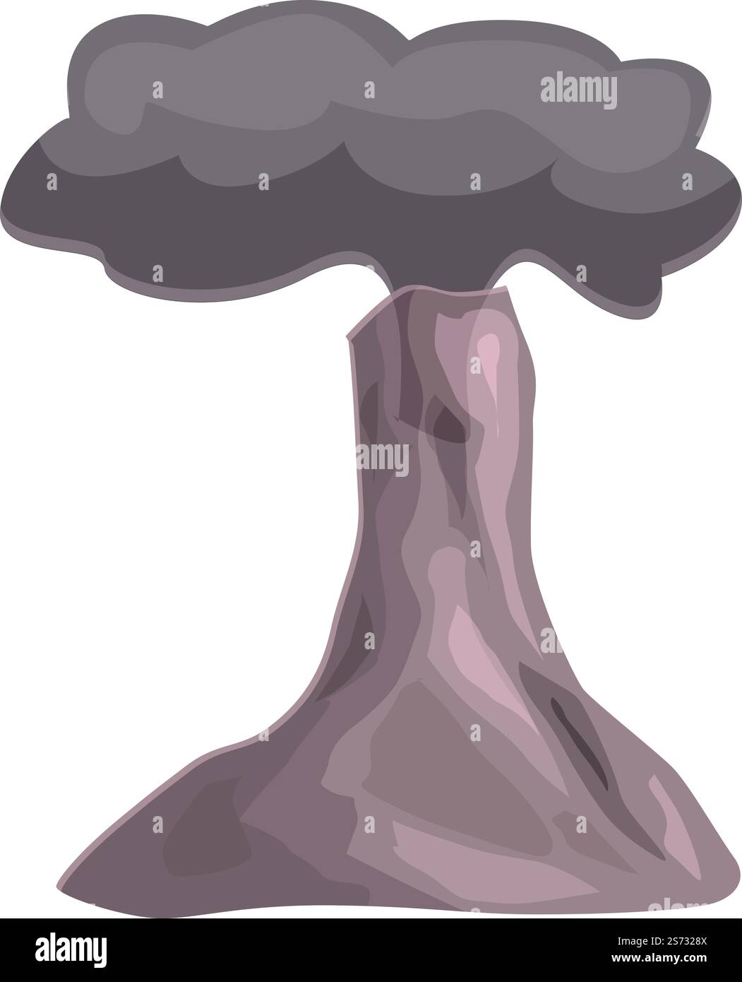 Vecteur de dessin animé d'icône de tremblement de terre de volcan. Lave d'éruption. Vulcano naturel. Vecteur de dessin animé d'icône de tremblement de terre de volcan. Lave d'éruption Illustration de Vecteur