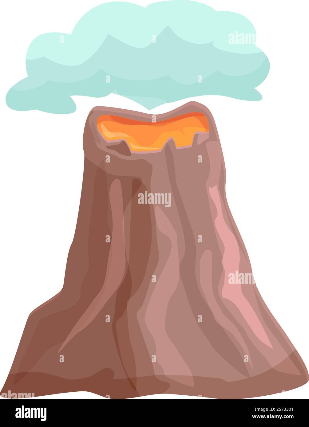 Vecteur de dessin animé d'icône de volcan Apocalypse. Éruption volcanique. Explosion de lave. Vecteur de dessin animé d'icône de volcan Apocalypse. Éruption volcanique Illustration de Vecteur