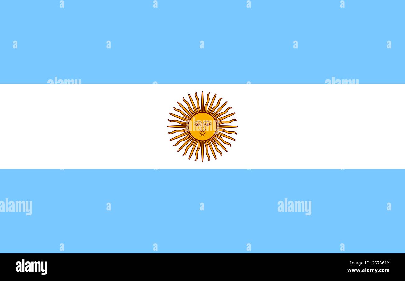 Vecteur de dessin animé d'icône de drapeau de l'Argentine. amérique latine. Point de repère culturel. Vecteur de dessin animé d'icône de drapeau de l'Argentine. amérique latine Illustration de Vecteur