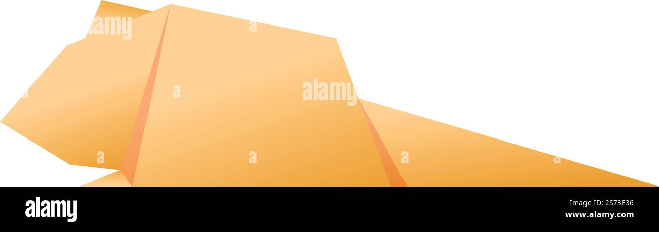 Vecteur de dessin animé d'icône de reptile origami. Papier pour animaux. Art géométrique. Vecteur de dessin animé d'icône de reptile origami. Papier pour animaux Illustration de Vecteur