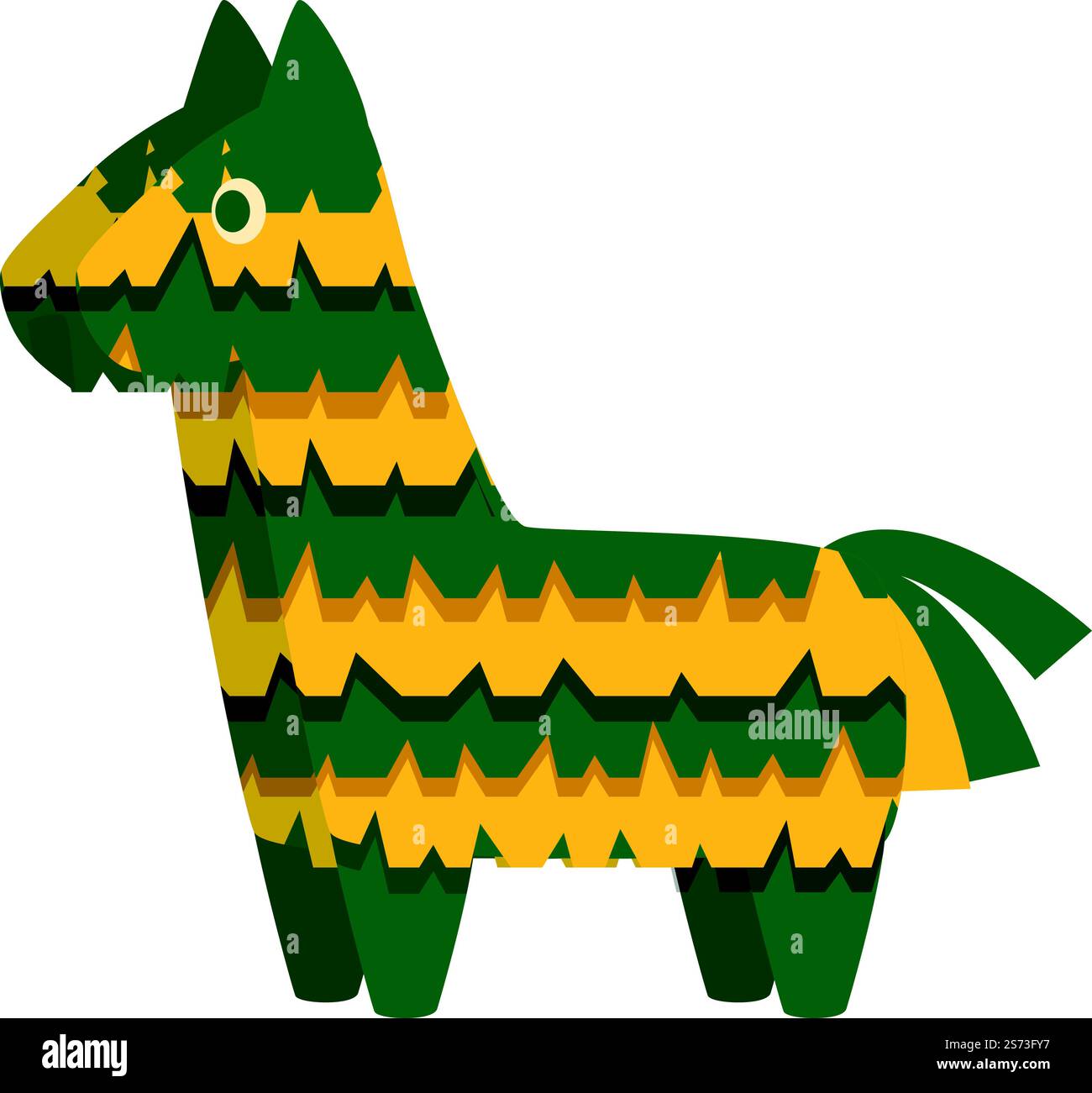 Vecteur de dessin animé d'icône Pinata de carnaval. Cheval de fête. Gibier mache. Vecteur de dessin animé d'icône Pinata de carnaval. Cheval de fête Illustration de Vecteur