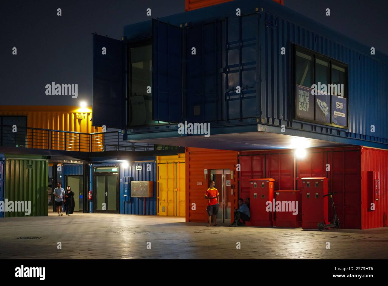 Old Doha Port, à Doha, Qatar, anciennement connu sous le nom de Doha Port, le district revitalisé de Mina est devenu une destination touristique attrayante. Banque D'Images