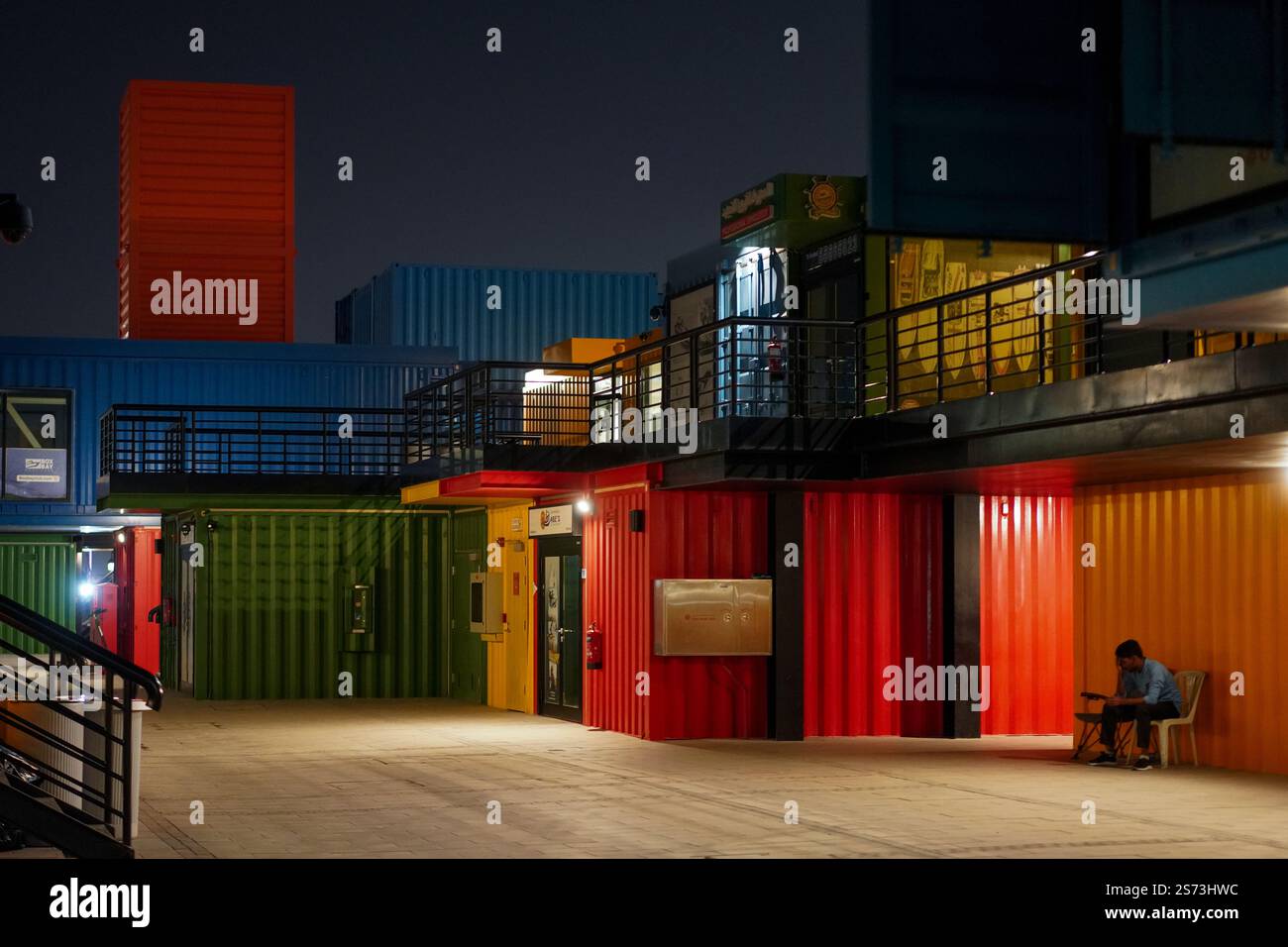 Old Doha Port, à Doha, Qatar, anciennement connu sous le nom de Doha Port, le district revitalisé de Mina est devenu une destination touristique attrayante. Banque D'Images