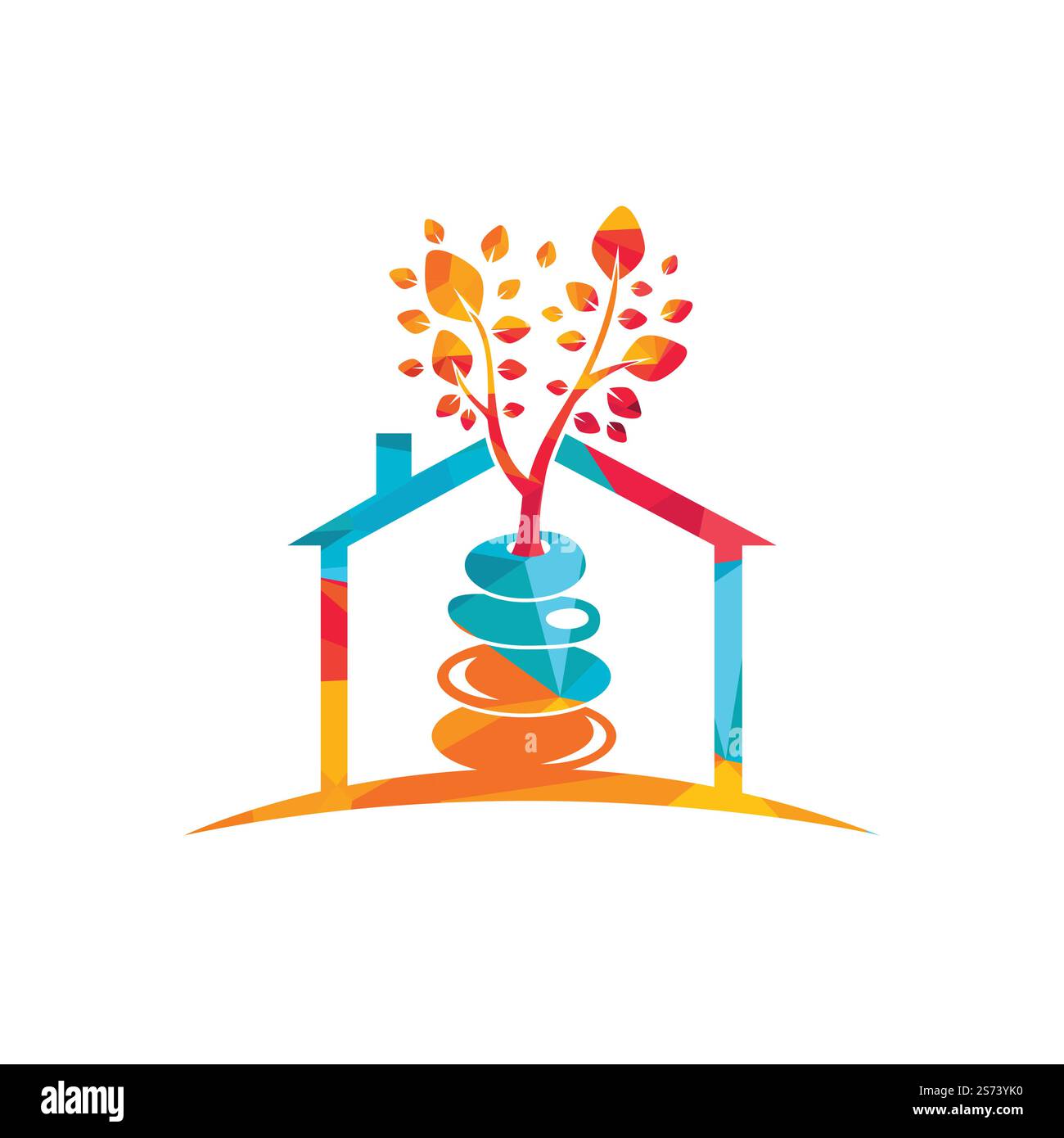 Design du logo vecteur spa et méditation. Concept de logo Zen et bien-être. Illustration de Vecteur