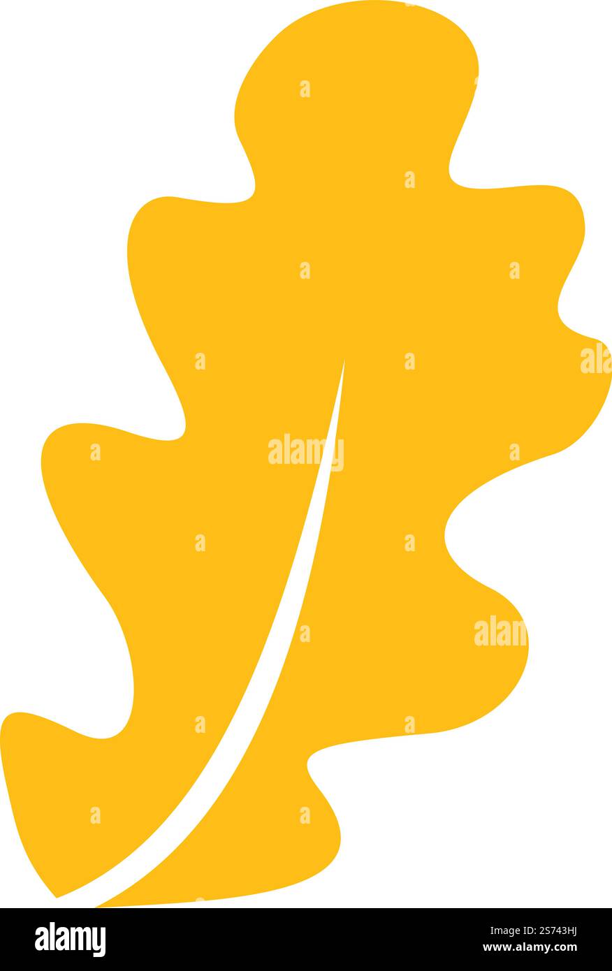 Logo feuille de chêne. Symbole de la saison d'automne. Signe de forêt isolé sur fond blanc. Logo feuille de chêne. Symbole de la saison d'automne. Panneau forestier Illustration de Vecteur