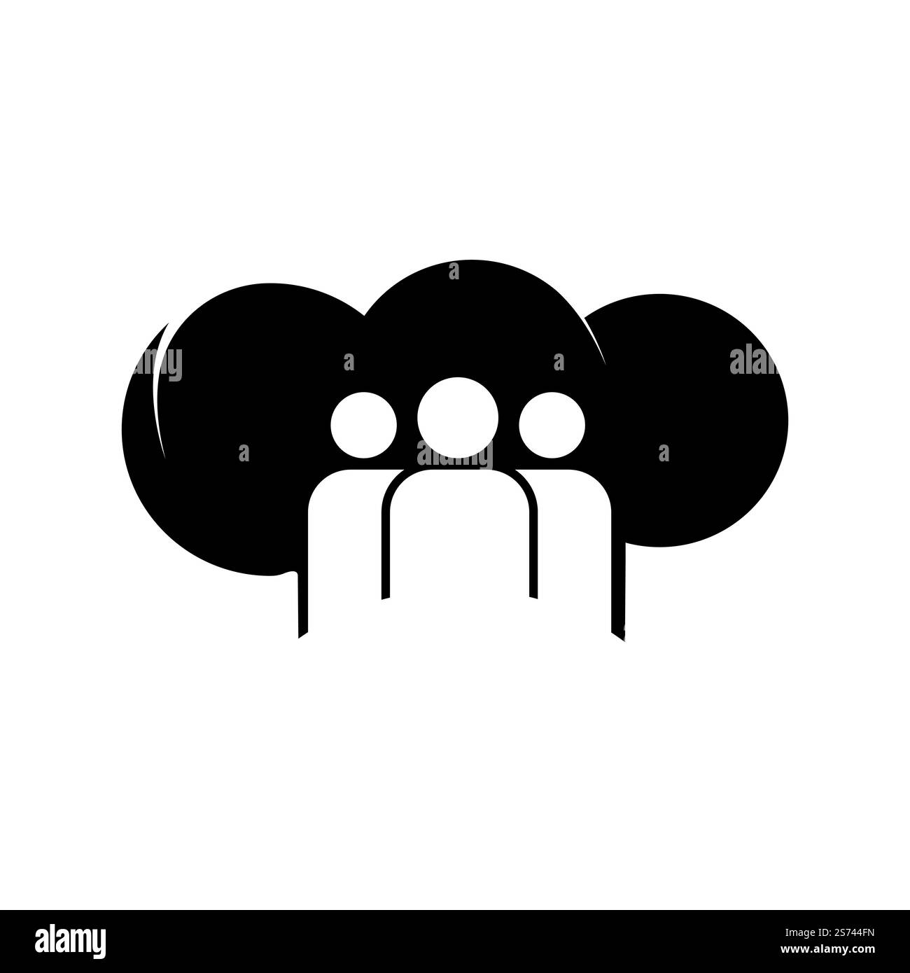 Logo vectoriel du chef cuisinier maître. Chapeau de chef avec modèle de conception de logo de vecteur de personnes. Illustration de Vecteur