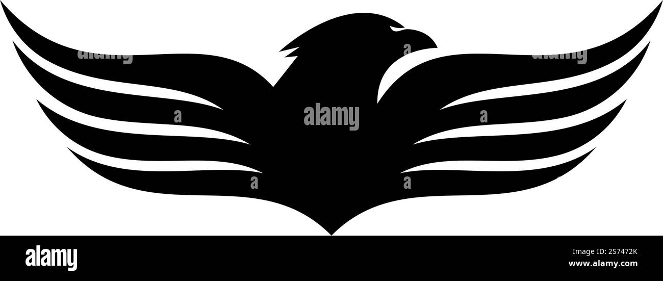 Conception de logo d'illustration d'oiseau d'aigle de Falcon Illustration de Vecteur
