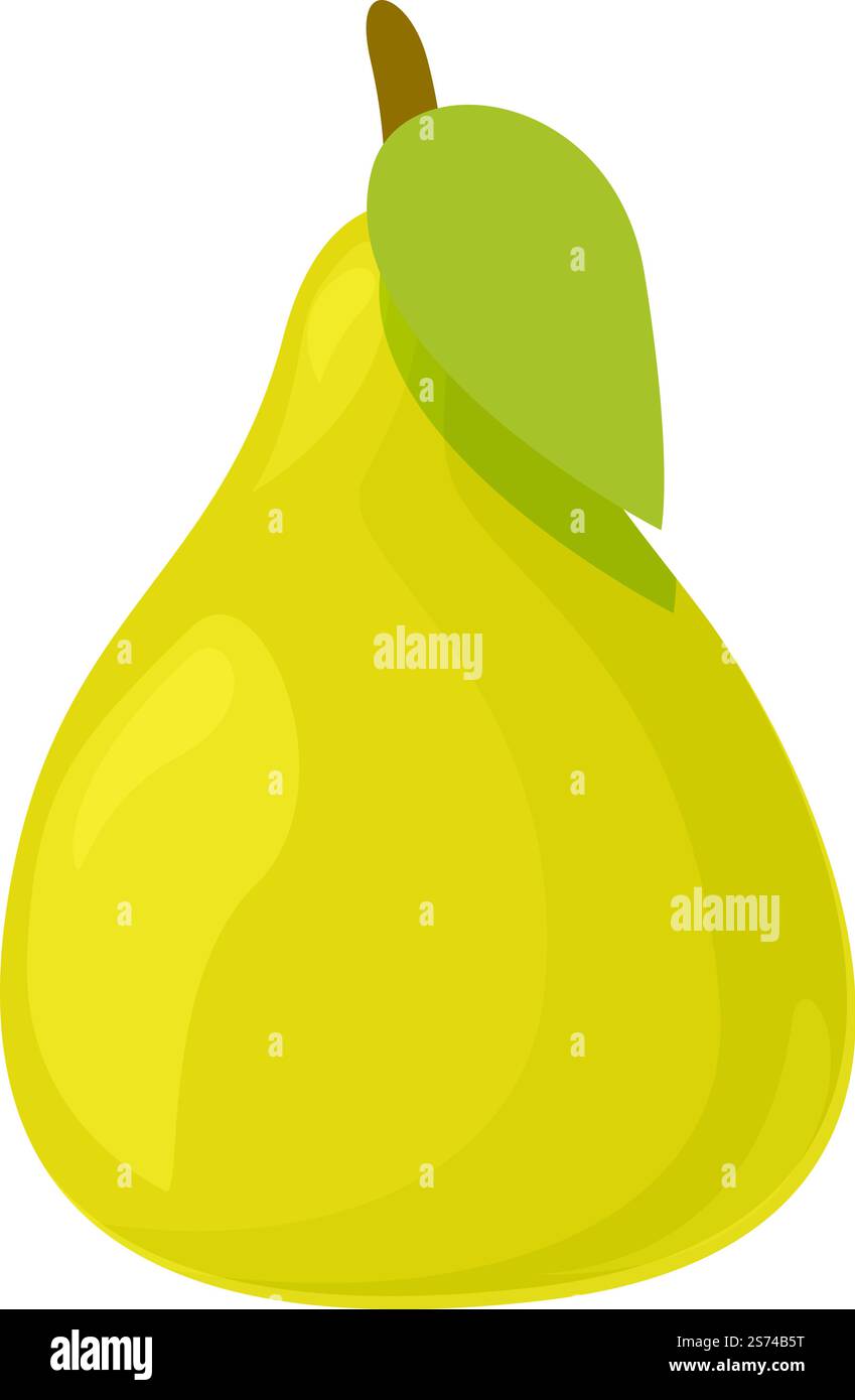 Vecteur de dessin animé d'icône de poire verte. Nourriture Elément de jardin. Vecteur de dessin animé d'icône de poire verte. Art alimentaire Illustration de Vecteur