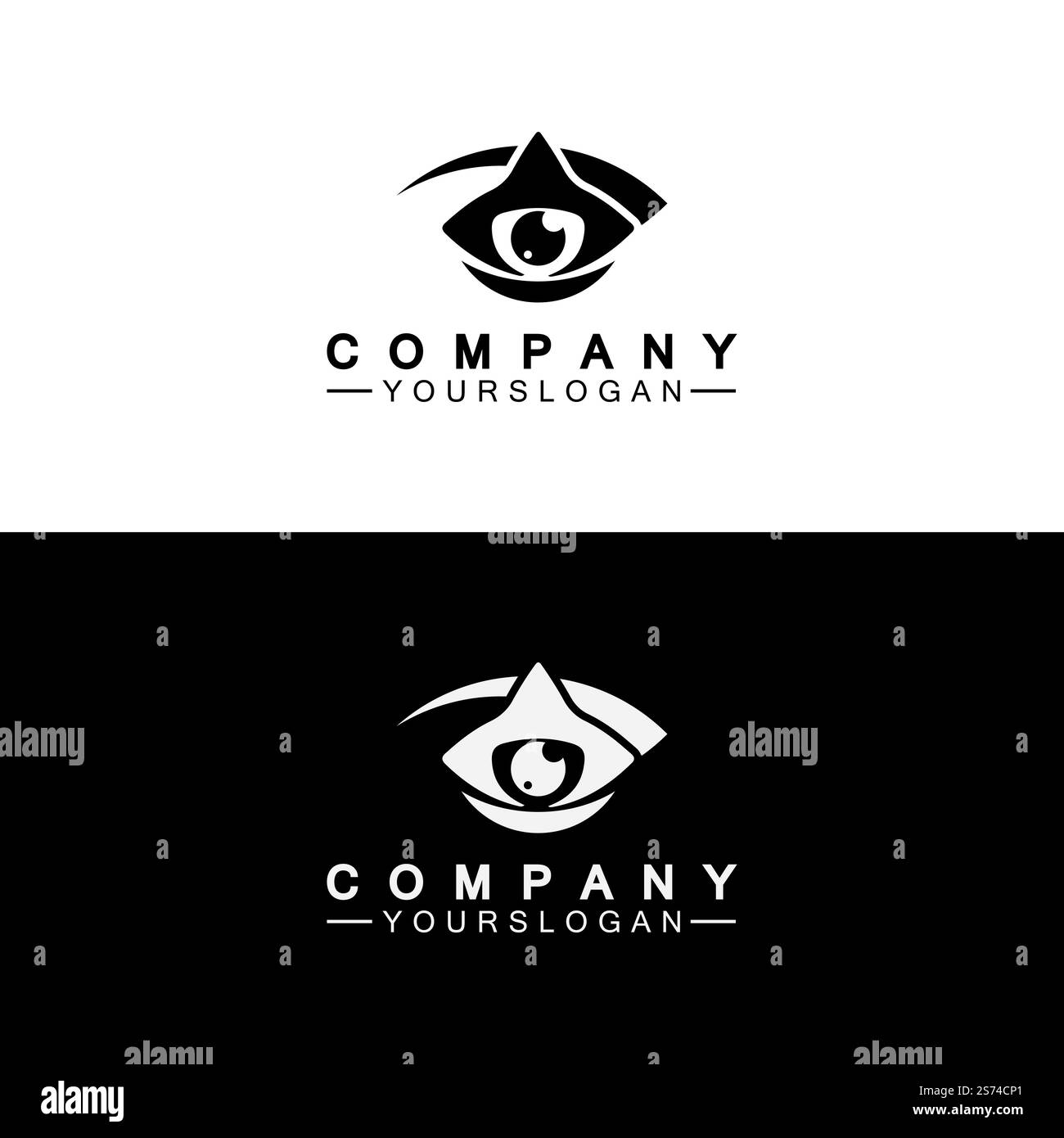 Modèle de conception d'icône de logo Eye Drop Illustration de Vecteur