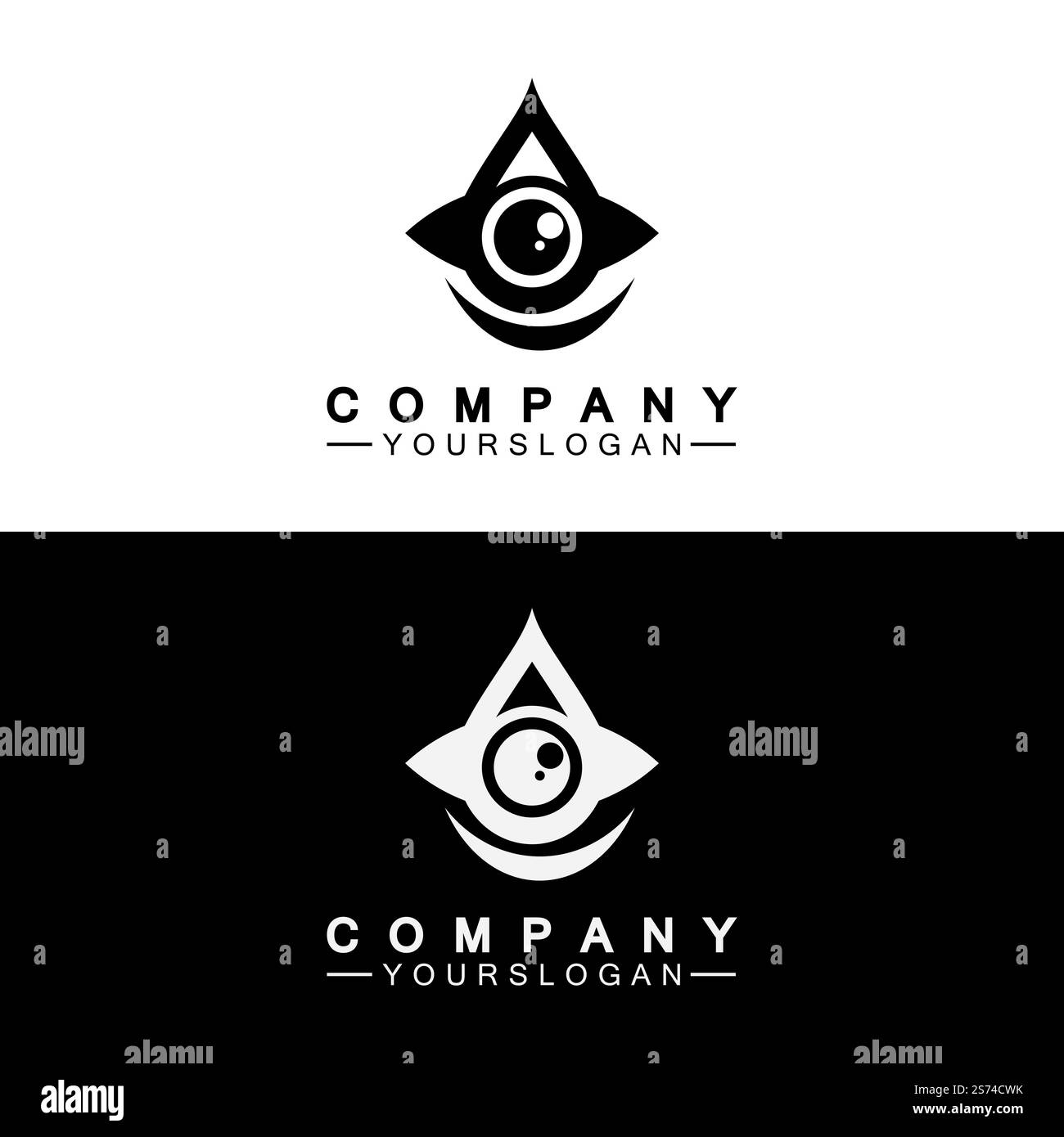 Modèle de conception d'icône de logo Eye Drop Illustration de Vecteur