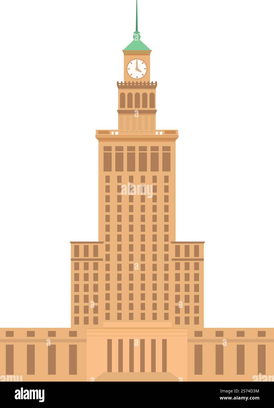 Vecteur de dessin animé d'icône de bâtiment de Varsovie. Pologne pays. Tourisme cartographique. Vecteur de dessin animé d'icône de bâtiment de Varsovie. Pologne pays Illustration de Vecteur