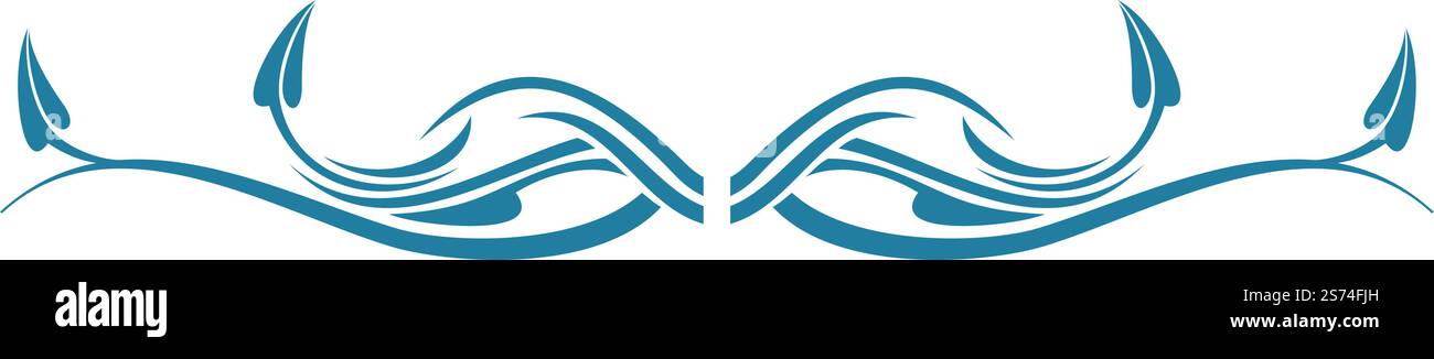 Diviseur de doodle. Saut de page décoratif dessiné à la main isolé sur fond blanc. Diviseur de doodle. Saut de page décoratif dessiné à la main Illustration de Vecteur