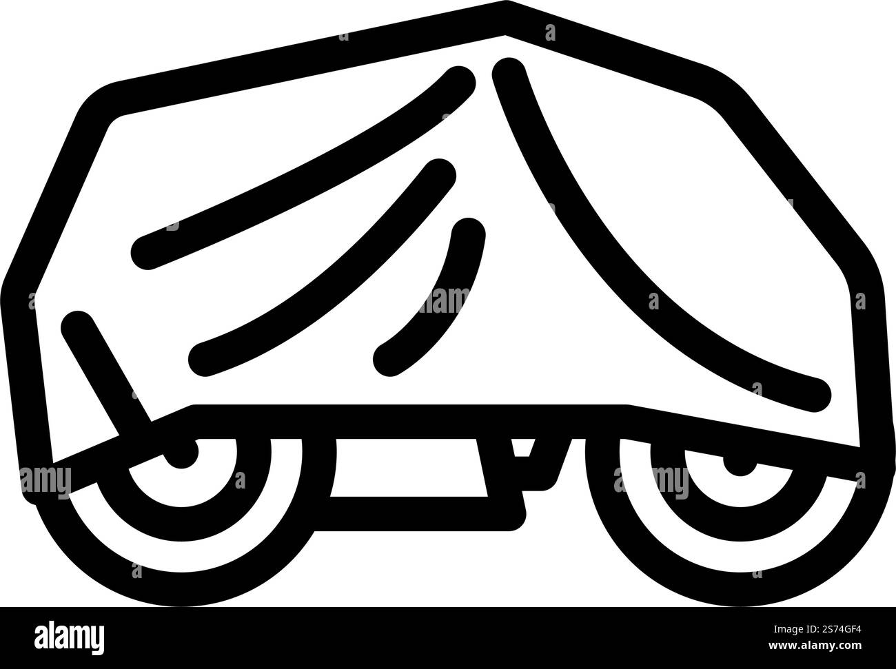 vecteur d'icône de ligne de couverture de moto de couverture. panneau de couverture de moto. illustration noire du symbole de contour isolé. illustration vectorielle d'icône de ligne de couverture de moto de couverture Illustration de Vecteur