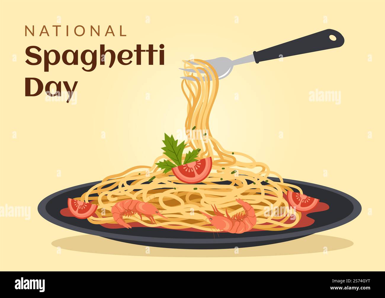 Journée nationale des spaghettis le 4th janvier avec une assiette de nouilles ou de pâtes italiennes différents plats en dessin à la main de dessin de dessin animé Illustration de Vecteur Journée nationale des spaghettis le 4th janvier avec une assiette de nouilles ou de pâtes italiennes différents plats en dessin à la main de dessin de dessin animé Illustration de Vecteur