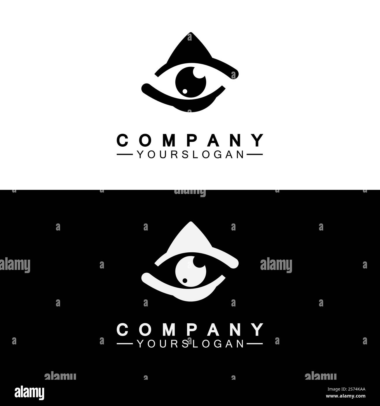 Modèle de conception d'icône de logo Eye Drop Illustration de Vecteur
