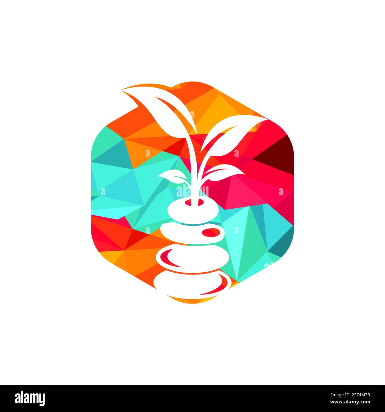 Design du logo vecteur spa et méditation. Concept de logo Zen et bien-être. Illustration de Vecteur