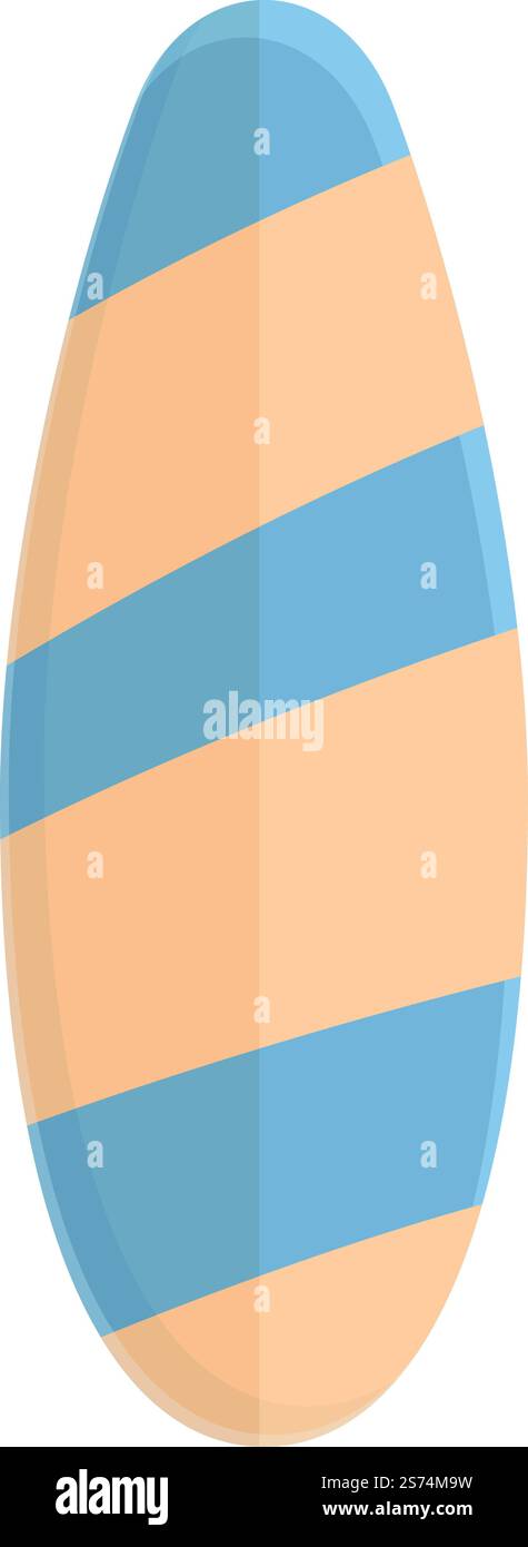 Vecteur de dessin animé d'icône de planche de surf. Voyage plage. Jour de plage. Vecteur de dessin animé d'icône de planche de surf. Voyage plage Illustration de Vecteur