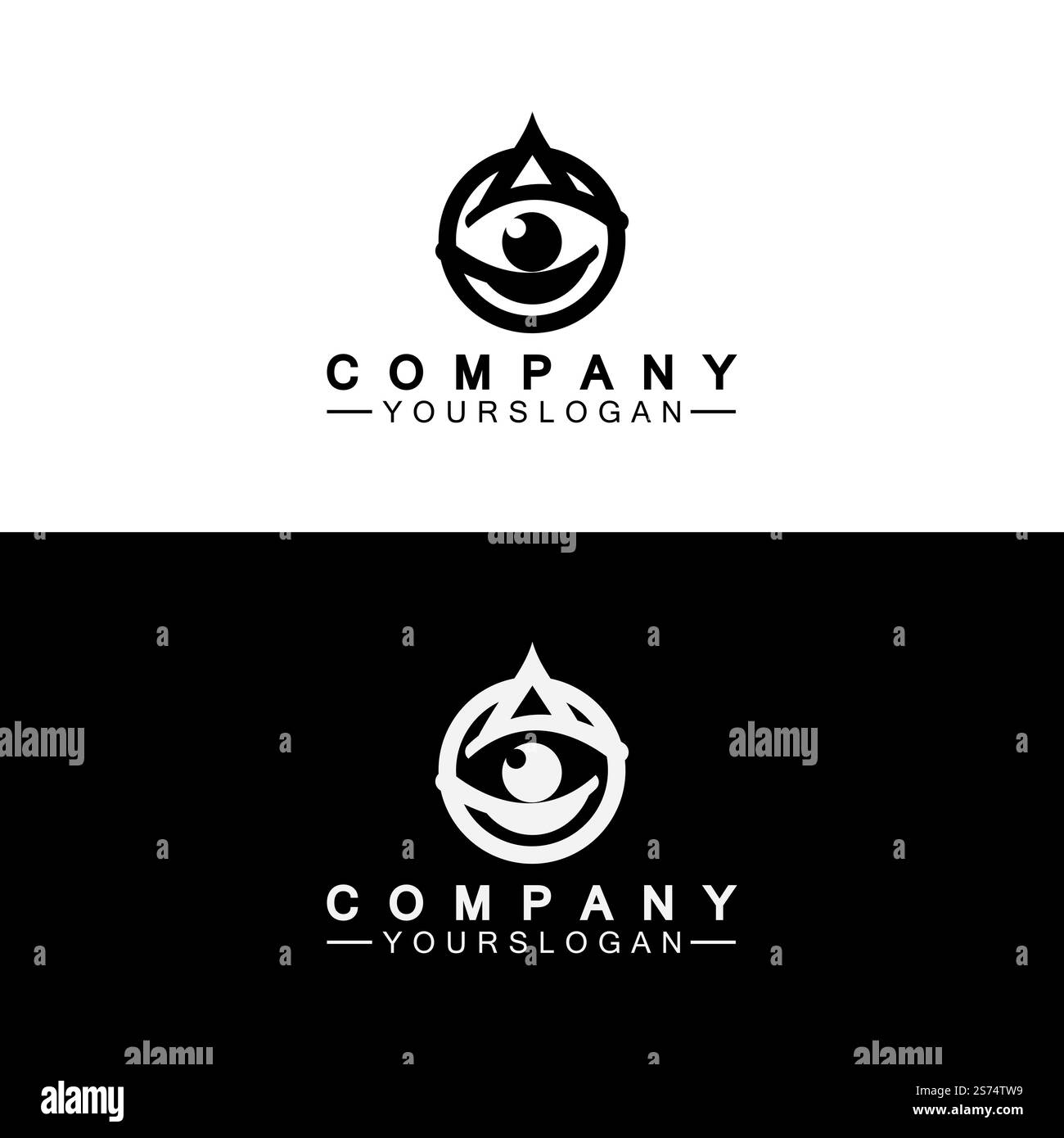Modèle de conception d'icône de logo Eye Drop Illustration de Vecteur