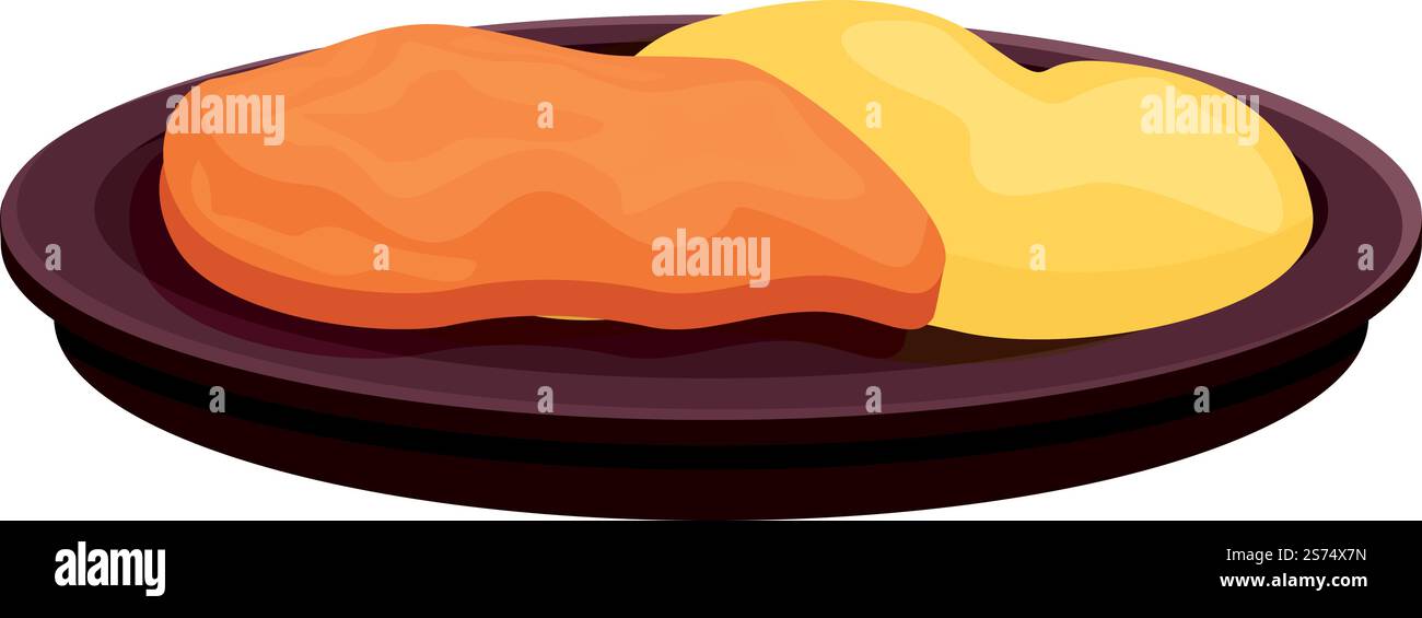 Vecteur de dessin animé d'icône de nourriture de viande. Carte de voyage. Culture polonaise. Vecteur de dessin animé d'icône de nourriture de viande. Carte de voyage Illustration de Vecteur