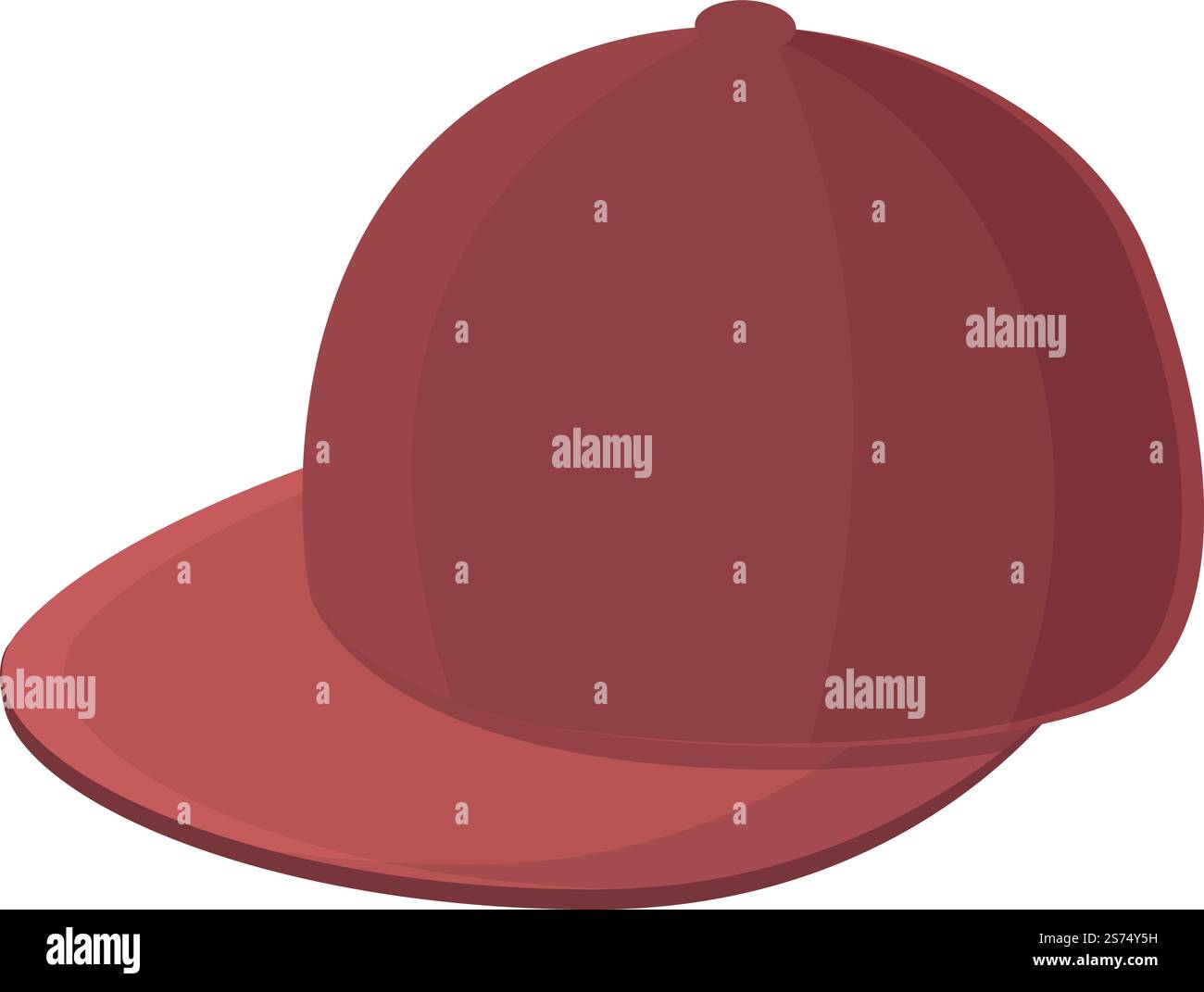 Vecteur de dessin animé d'icône de casquette de mode rouge. Modèle de chapeau. Afficher l'usure. Vecteur de dessin animé d'icône de casquette de mode rouge. Modèle de chapeau Illustration de Vecteur
