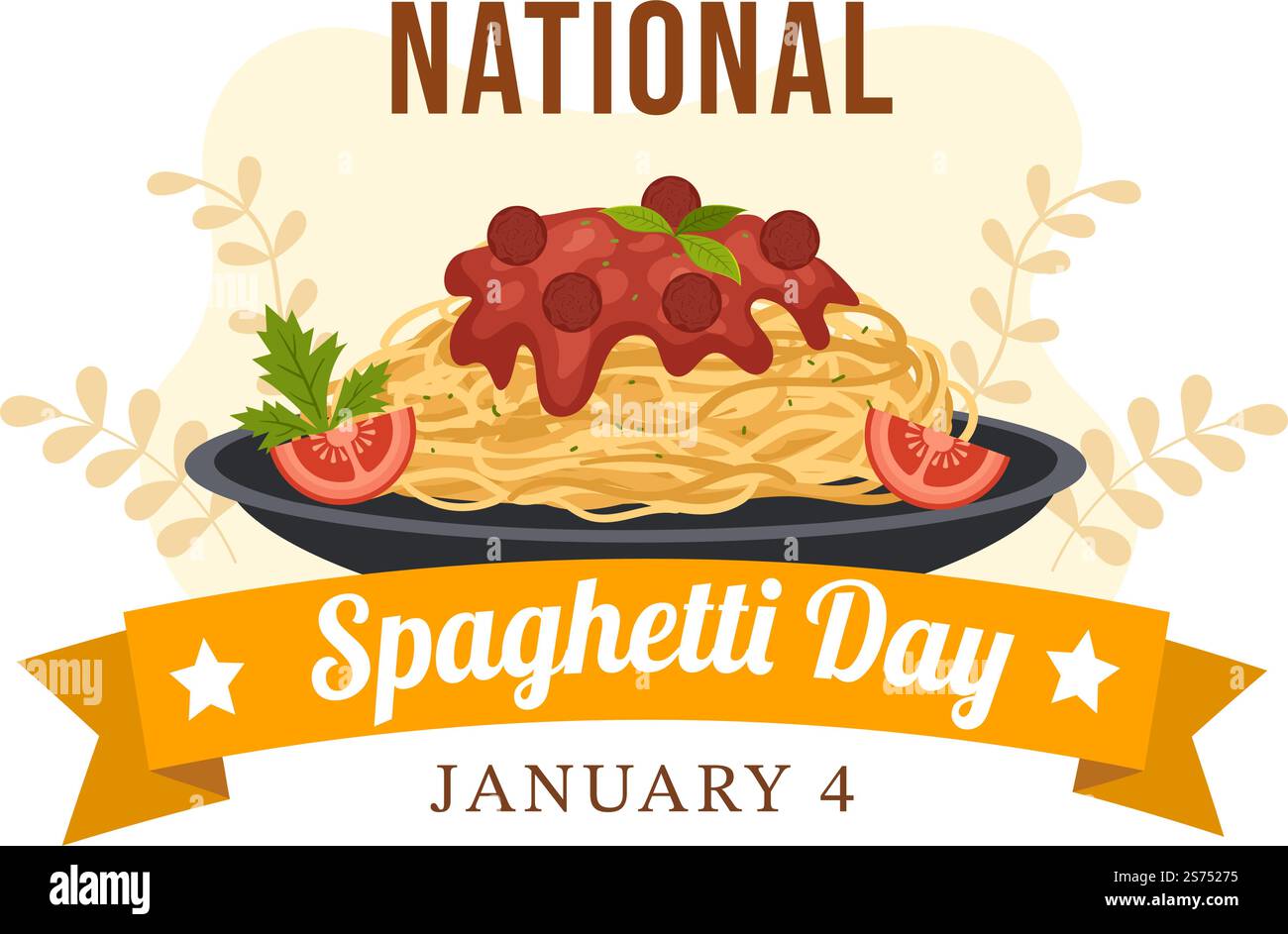 Journée nationale des spaghettis le 4th janvier avec une assiette de nouilles ou de pâtes italiennes différents plats en dessin à la main de dessin de dessin animé Illustration de Vecteur Journée nationale des spaghettis le 4th janvier avec une assiette de nouilles ou de pâtes italiennes différents plats en dessin à la main de dessin de dessin animé Illustration de Vecteur