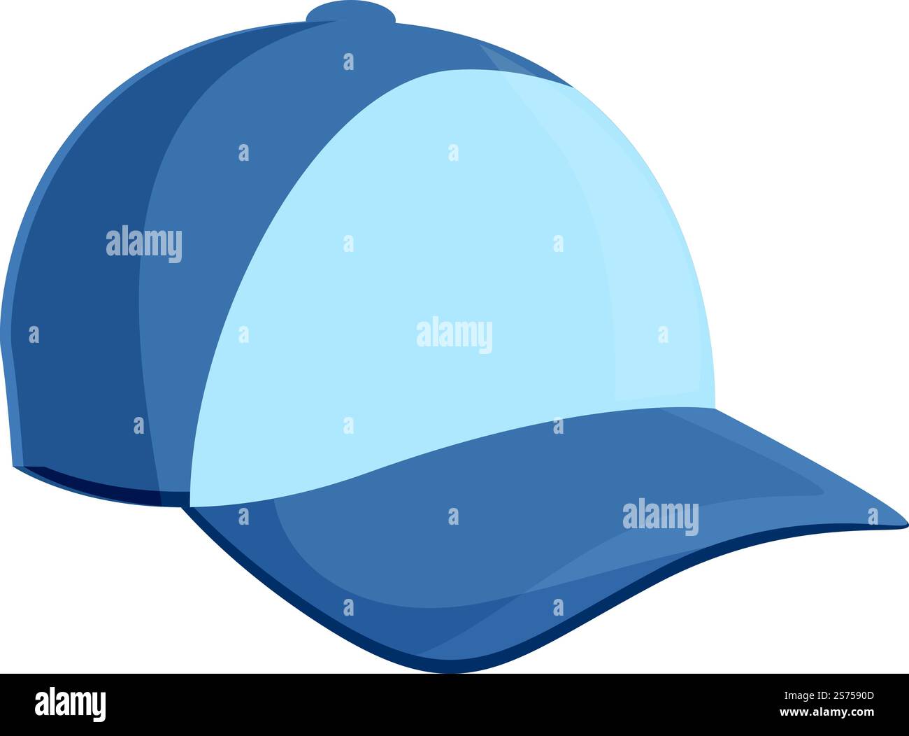 Nouveau vecteur de dessin animé d'icône de casquette. Vue uniforme. Casquette de baseball. Nouveau vecteur de dessin animé d'icône de casquette. Vue uniforme Illustration de Vecteur