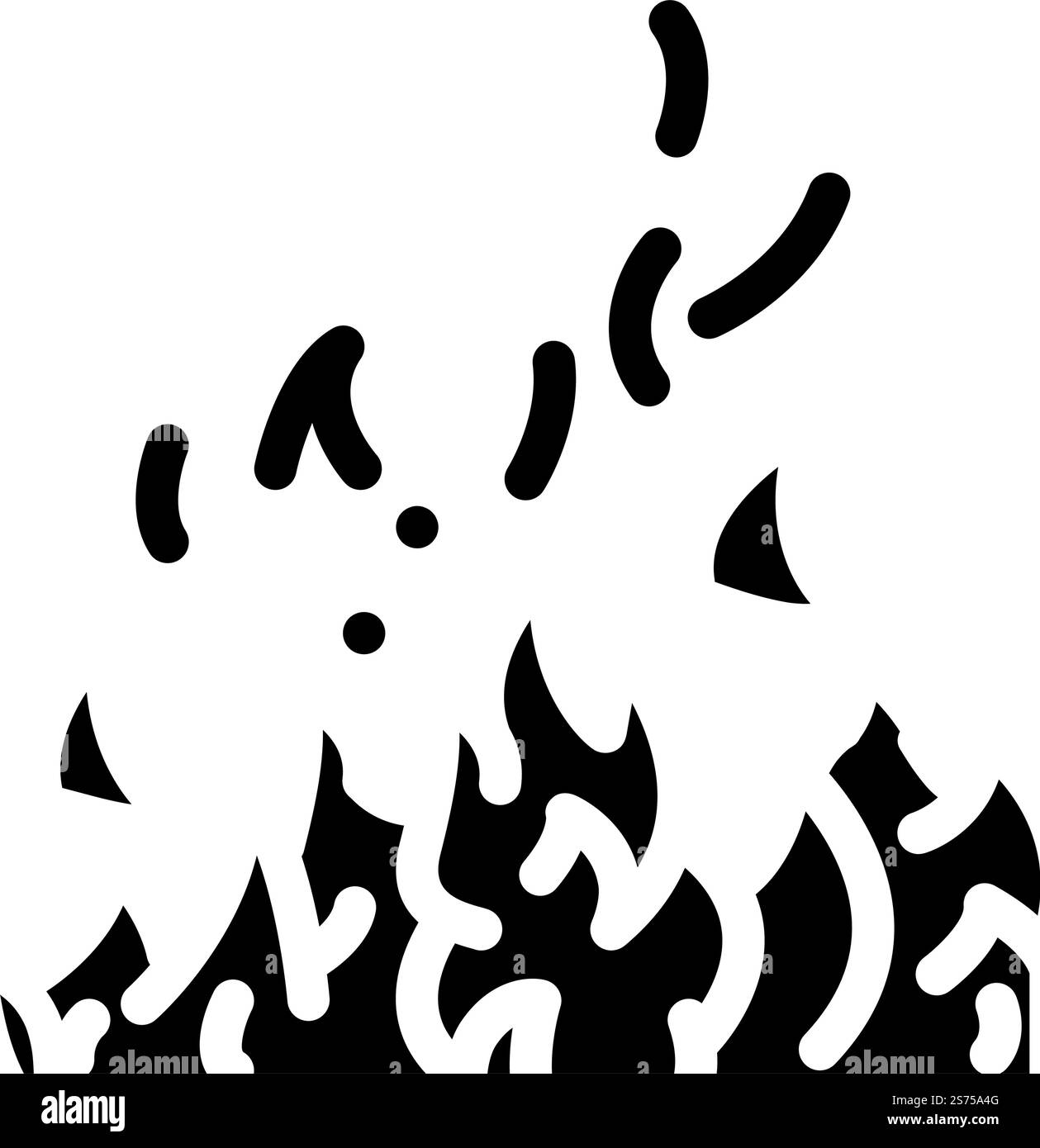 vecteur d'icône de glyphe blaze fire. panneau feu flamboyant. illustration de symbole isolé. illustration vectorielle d'icône de glyphe de feu blaze Illustration de Vecteur