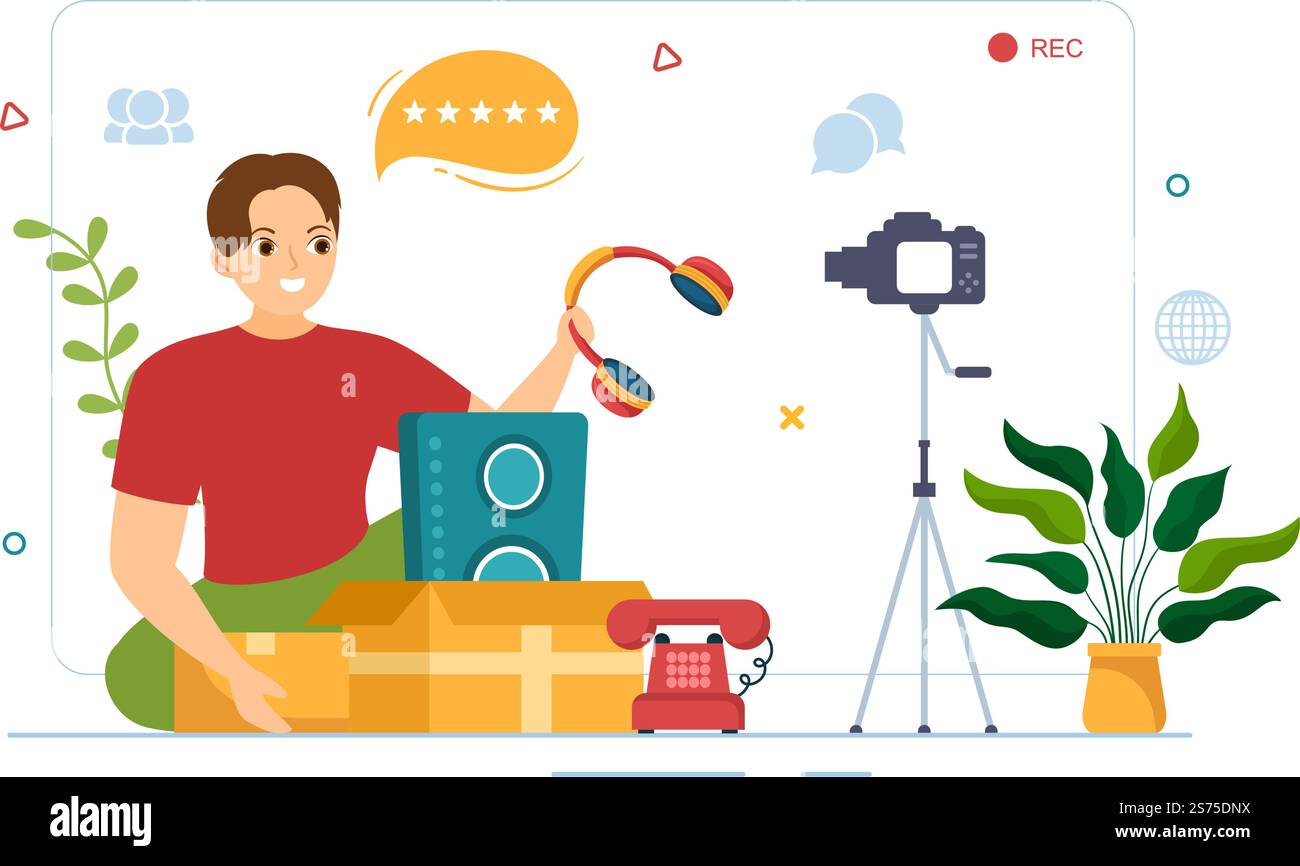 Examen de l'électronique avec évaluation par le client de la qualité de service ou de l'application et commentaires dans l'illustration des modèles de dessin animé à main de dessin animé à plat Illustration de Vecteur Examen de l'électronique avec évaluation par le client de la qualité de service ou de l'application et commentaires dans l'illustration des modèles de dessin animé à main de dessin animé à plat Illustration de Vecteur