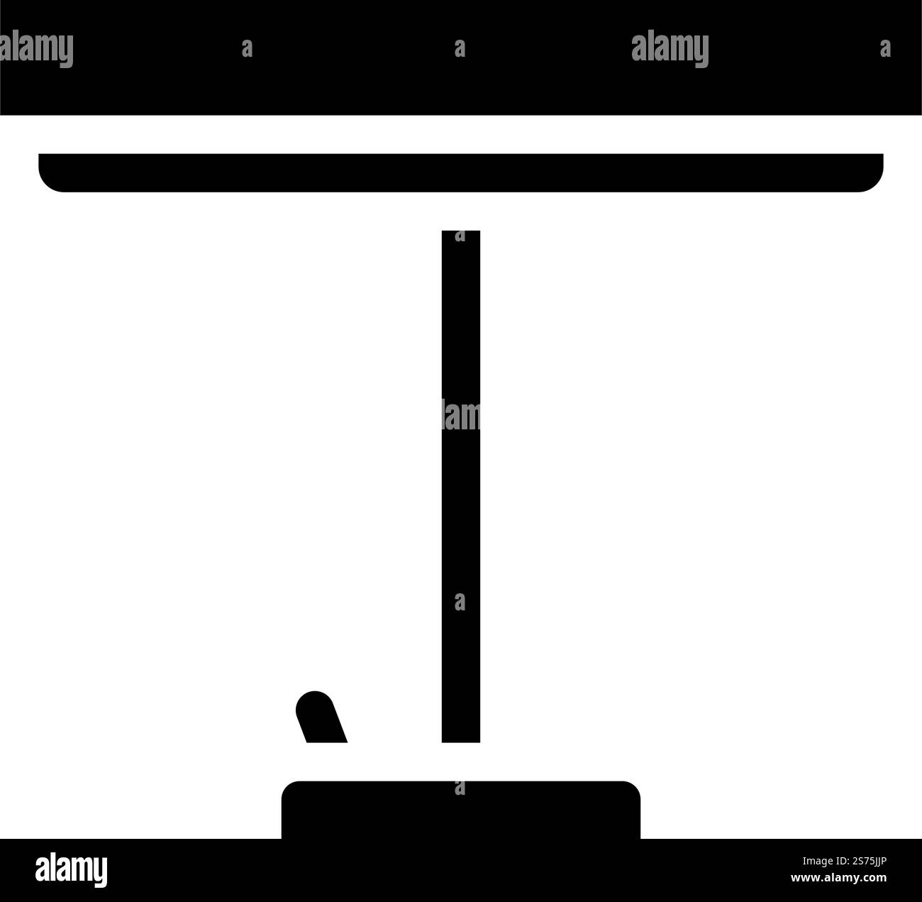 vecteur d'icône de glyphe de lampe de table de bureau. enseigne de lampe de table de bureau. illustration de symbole isolé. illustration vectorielle d'icône de glyphe de lampe de table de bureau Illustration de Vecteur