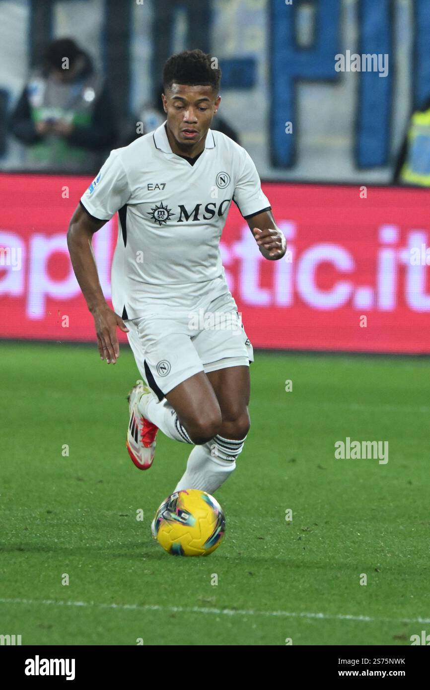 Bergame, Italie, 18 janvier2025 David NERES de SSC Napoli en action lors de la Serie A Enelive entre Atalanta BC vs SSC Napoli :Agostino Gemito/ Alamy Live News Banque D'Images
