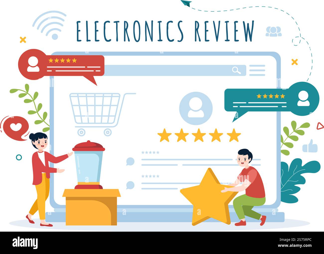 Examen de l'électronique avec évaluation par le client de la qualité de service ou de l'application et commentaires dans l'illustration des modèles de dessin animé à main de dessin animé à plat Illustration de Vecteur Examen de l'électronique avec évaluation par le client de la qualité de service ou de l'application et commentaires dans l'illustration des modèles de dessin animé à main de dessin animé à plat Illustration de Vecteur