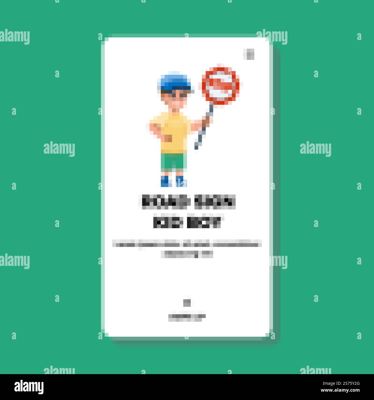 vecteur de garçon d'enfant de panneau de signalisation routière. enfants de la circulation, sécurité de voiture, jeu rouge, jeu de code, panneau de route léger kid boy web dessin animé plat. vecteur de garçon d'enfant de panneau de signalisation routière Illustration de Vecteur