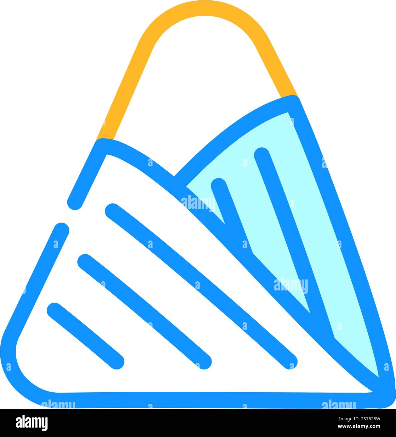 vecteur d'icône de couleur de premiers soins de bandage triangulaire. panneau triangulaire de premiers secours. illustration de symbole isolé. illustration vectorielle d'icône de couleur de premiers soins de bandage triangulaire Illustration de Vecteur