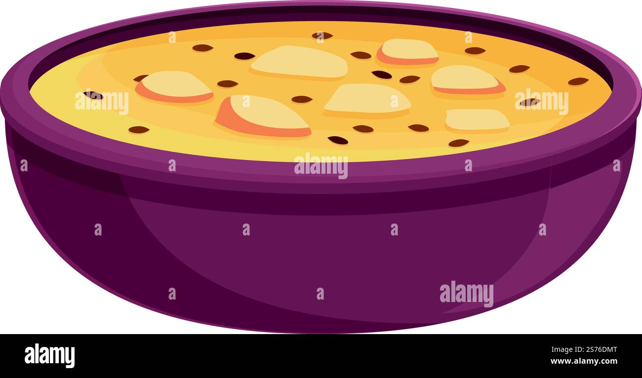 Vecteur de dessin animé d'icône de soupe thaïlandaise. Plat pour aliments. Repas coréen. Vecteur de dessin animé d'icône de soupe thaïlandaise. Plat pour aliments Illustration de Vecteur