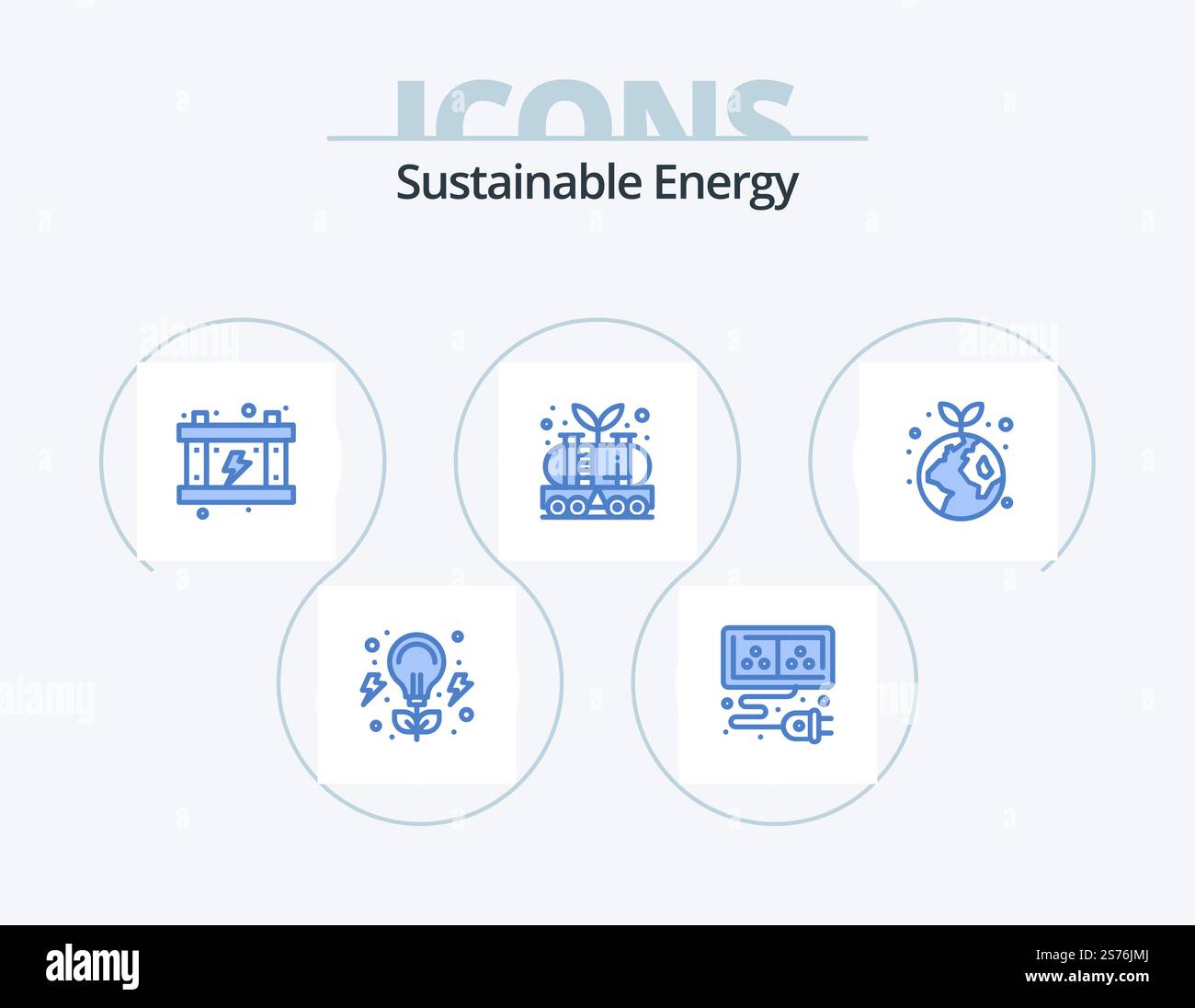 Éco-responsable Bleu Icon Pack 5 Icon Design. masse. puissance. électricité. huile. énergie Illustration de Vecteur Éco-responsable Bleu Icon Pack 5 Icon Design. masse. puissance. électricité. huile. énergie Illustration de Vecteur