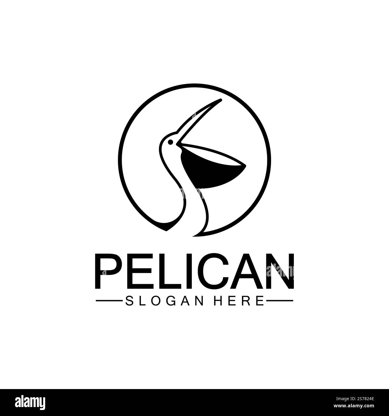 Logo Pelican Bird, dessin vectoriel du logo Pelican Bird Illustration de Vecteur