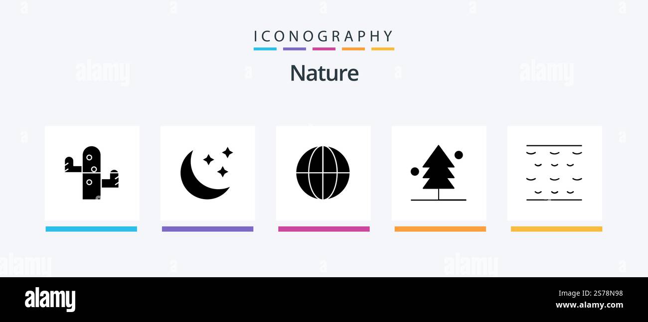 Pack d'icônes nature Glyph 5 comprenant les vagues. mer. masse. arbre. jardin. Création d'icônes créatives Illustration de Vecteur Pack d'icônes nature Glyph 5 comprenant les vagues. mer. masse. arbre. jardin. Création d'icônes créatives Illustration de Vecteur