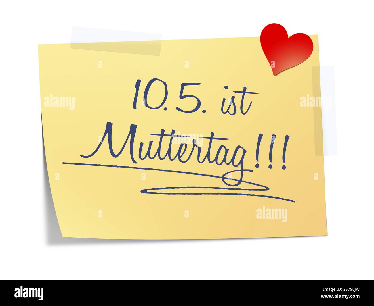 Un papier avec le message 10 mai est la fête des Mères, en langue allemande Banque D'Images