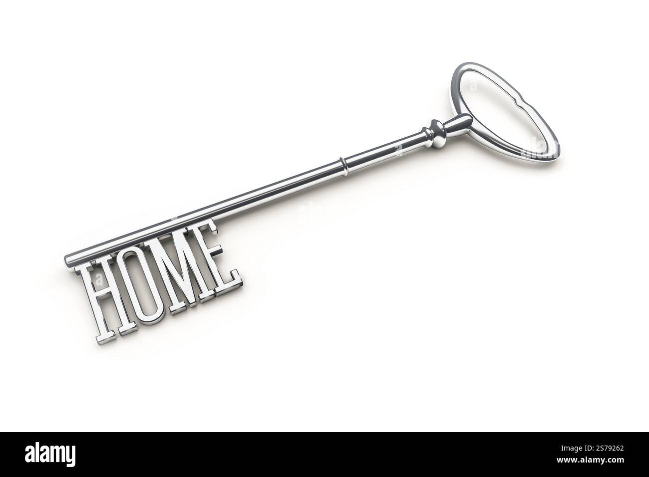 L'image d'une clé avec le mot accueil Banque D'Images