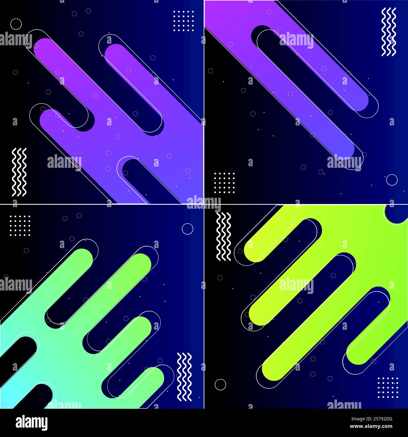 Motifs vectoriels sans couture avec rayures diagonales : motifs 1950s-1960s Illustration de Vecteur