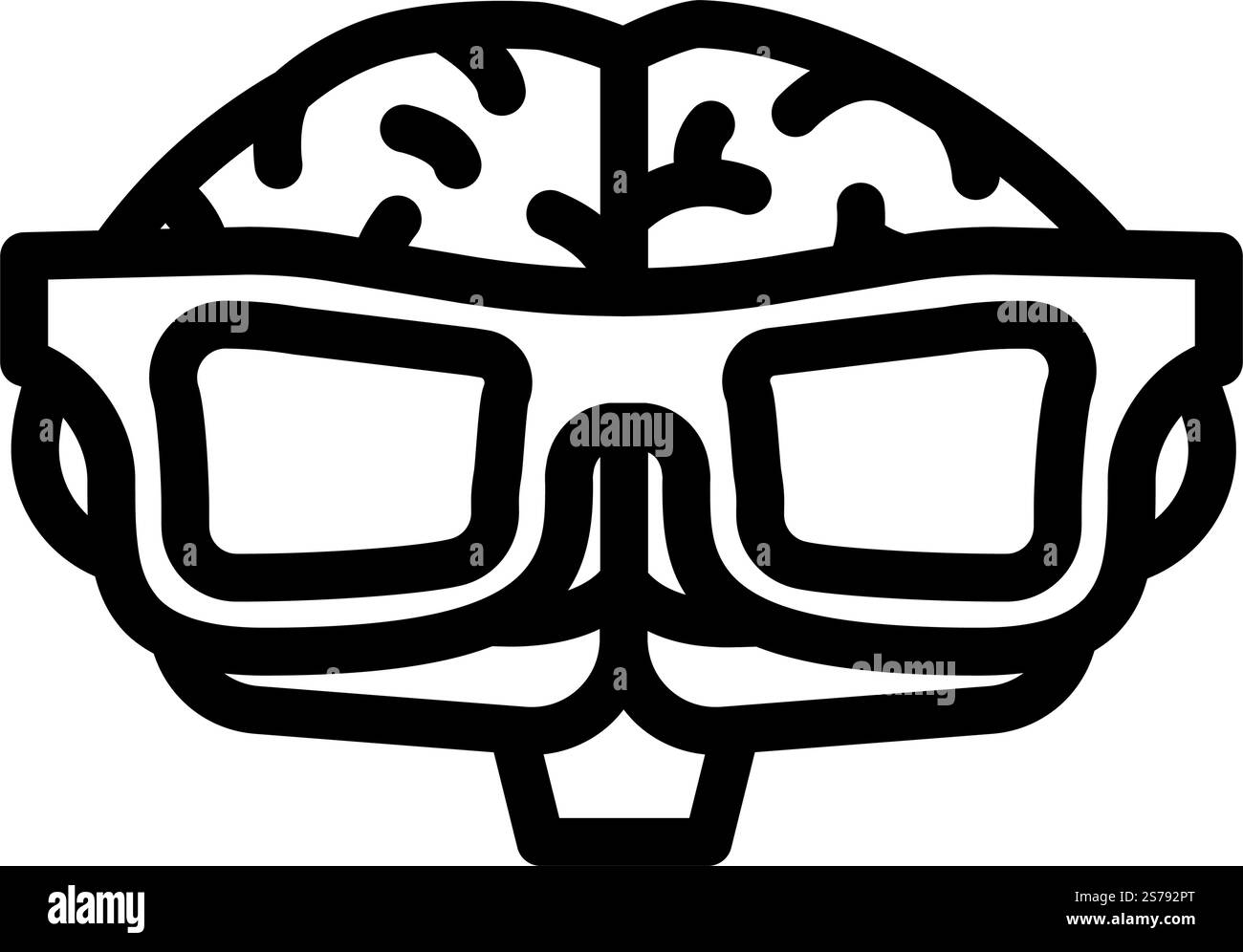 vecteur d'icône de ligne humaine de cerveau intelligent. signe humain intelligent du cerveau. illustration noire du symbole de contour isolé. illustration vectorielle d'icône de ligne humaine de cerveau intelligent Illustration de Vecteur