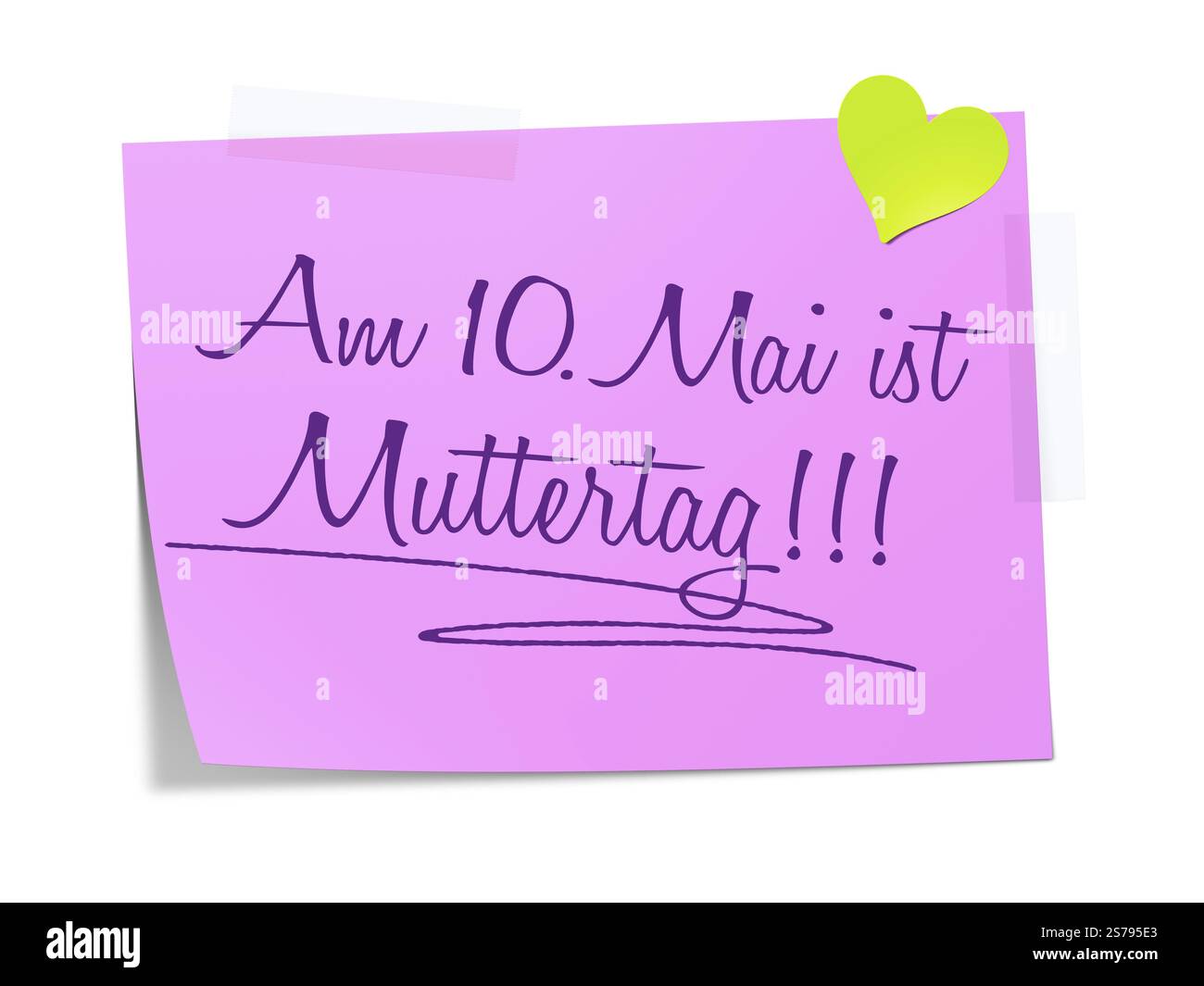 Un papier avec le message 10 mai est la fête des Mères, en langue allemande Banque D'Images