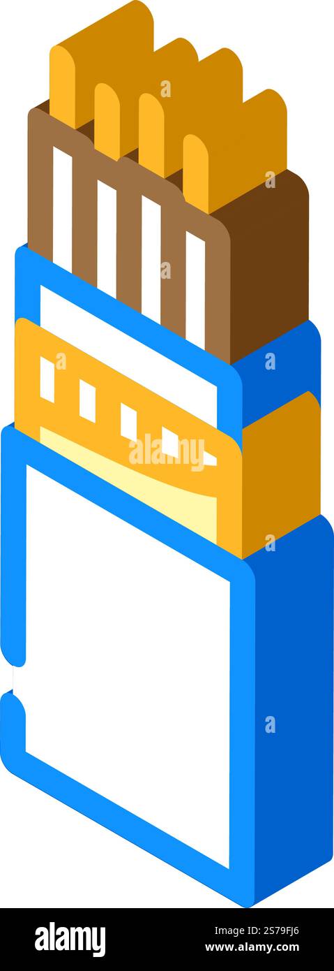 vecteur d'icône isométrique de câble ignifuge sans halogène. enseigne de câble ignifuge sans halogène. illustration de symbole isolé. illustration vectorielle d'icône isométrique de câble ignifuge sans halogène Illustration de Vecteur