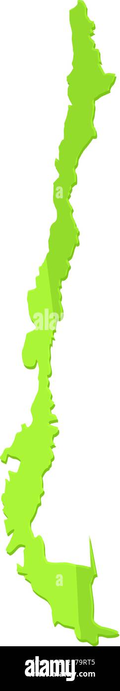 Vecteur de dessin animé d'icône de repère du Chili. Déplacement du drapeau. Îlot de cartes. Vecteur de dessin animé d'icône de repère du Chili. Déplacement du drapeau Illustration de Vecteur