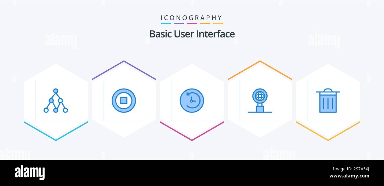 Pack Basic 25 Blue Icon comprenant . . time machine. iu. de base Illustration de Vecteur