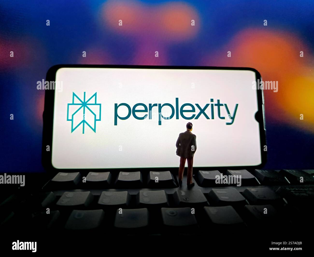 Une photo d'illustration montre le logo de la start-up américaine de moteur de recherche Perplexity ai à Shanghai, en Chine, le 19 janvier 2025. Banque D'Images