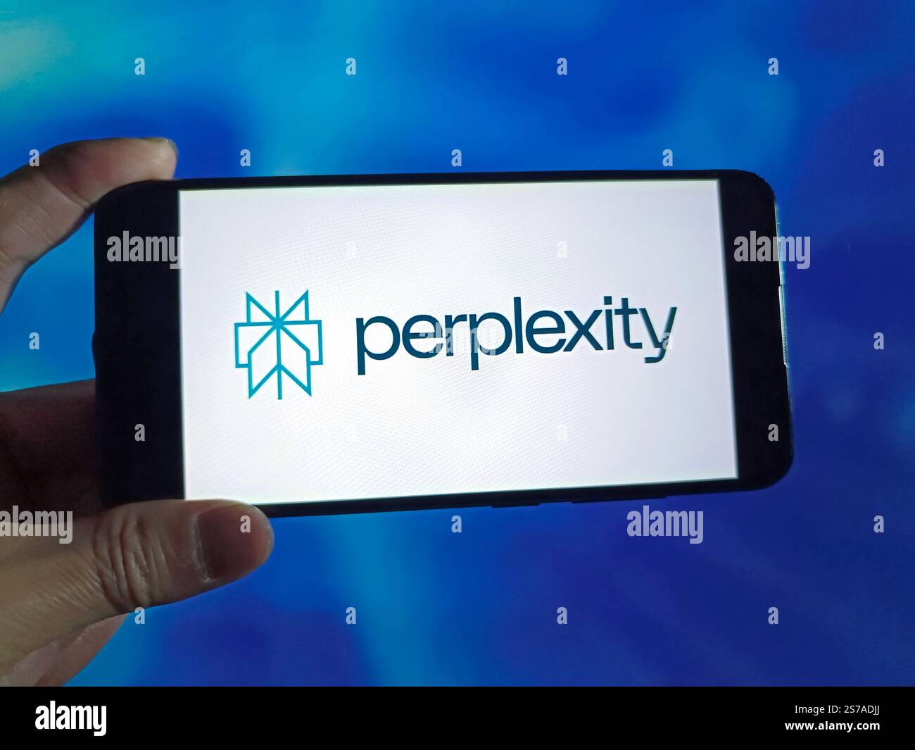 Une photo d'illustration montre le logo de la start-up américaine de moteur de recherche Perplexity ai à Shanghai, en Chine, le 19 janvier 2025. Banque D'Images