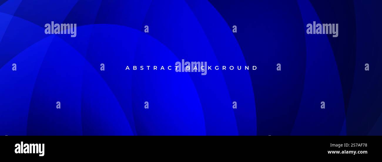 Fond abstrait bleu avec des cercles et des courbes. Large illustration vectorielle modèle moderne de bannière de conception graphique pour la présentation, rapport annuel Illustration de Vecteur